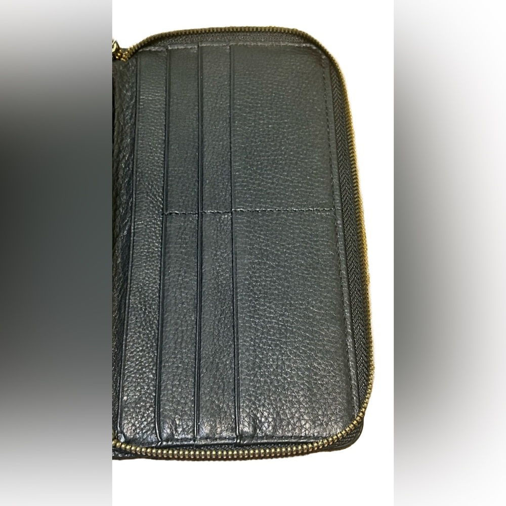 C Wonder Brown Calf Hair Hide with Heart, Zip Wallet - Picture 7 of 10